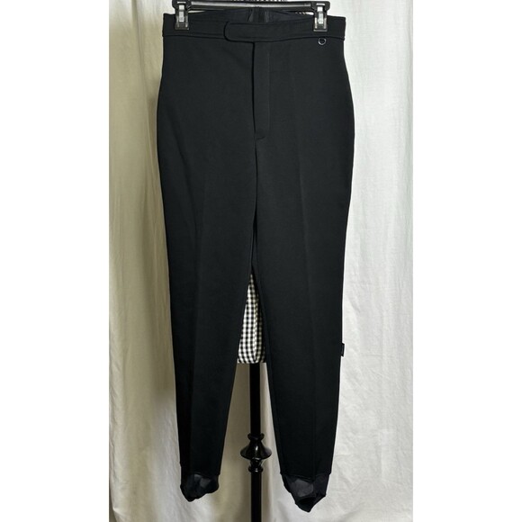 Vintage ROFFE Snow Ski Pants Womens 10 Regular Black Stretch Stirrups USA - Picture 1 of 6